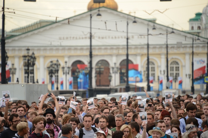 Moscova, proteste de suport pentru Alexei Navalny, 18 iulie 2013, după condamnarea acestuia de către Kremlin