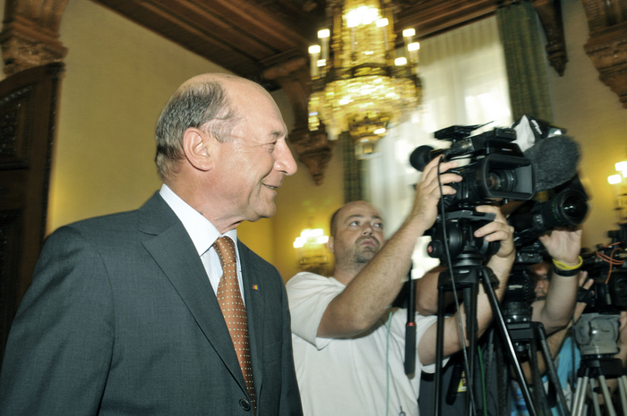 În imagine, Traian Băsescu, preşedintele României