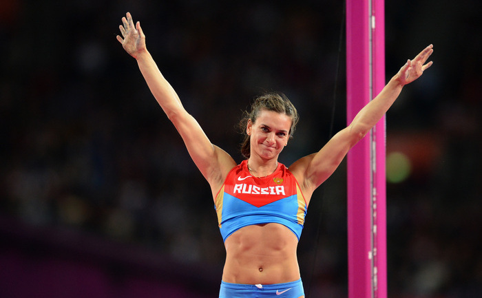 Dubla campioană olimpică la săritura cu prăjina Elena Isinbaeva.