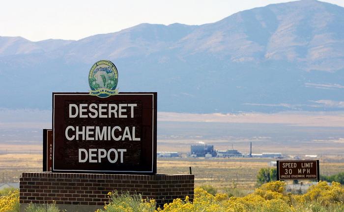 Depozitul chimic Tooele Deseret, la 15 mile de Tooele, Utah. (GEORGE FREY / AFP / Getty Images)