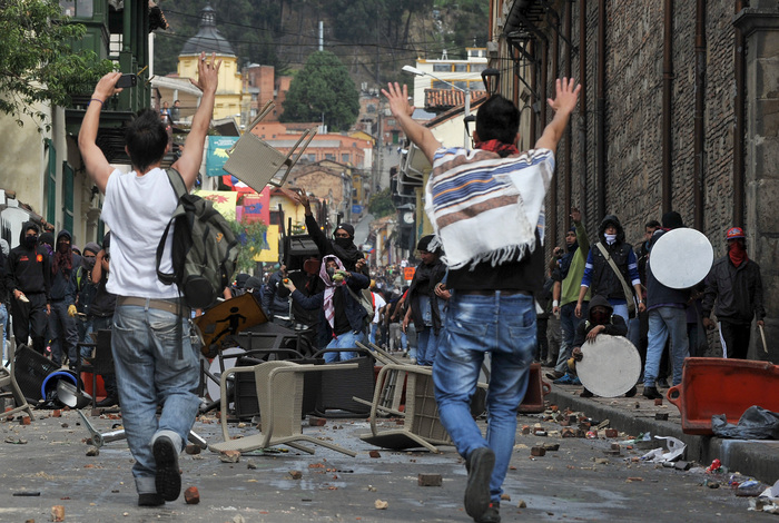 Columbia: Proteste în Bogota, August 29, 2013.