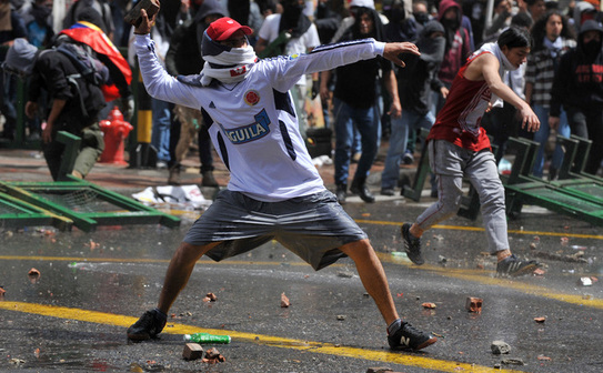Columbia: Proteste în Bogota, August 29, 2013. (GUILLERMO LEGARIA / AFP / Getty Images)
