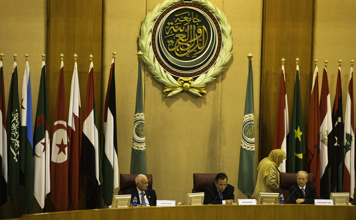 Reuniunea miniştrilor de externe din Liga Arabă care s-a desfăşurat duminică la Cairo. (GIANLUIGI GUERCIA / AFP / Getty Images)