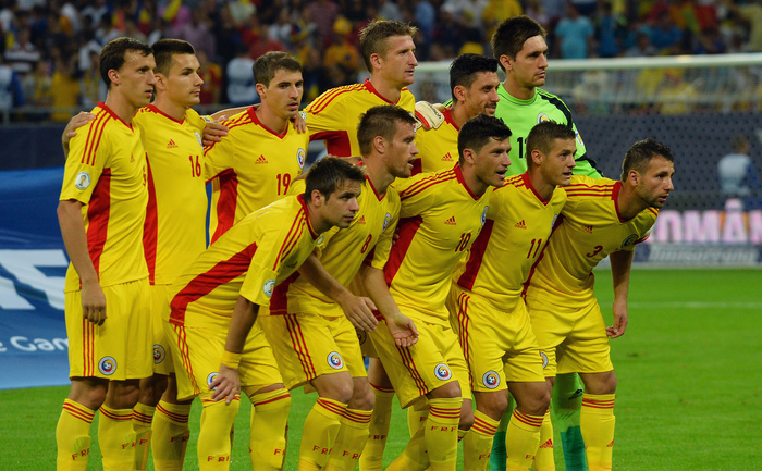 Lotul selecţionatei României la fotbal, 11 septembrie 2013. (DANIEL MIHAILESCU / AFP / Getty Images)