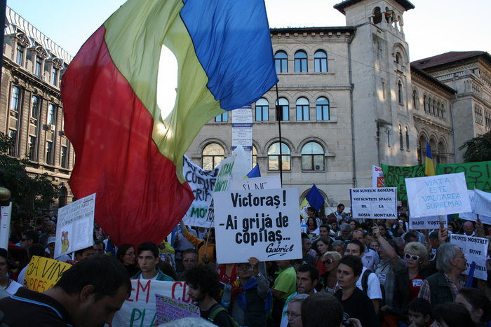 Proteste împotriva exploatărilor cu cianuri de la oşia Montană, imagini arhivă, 15 septembrie 2013