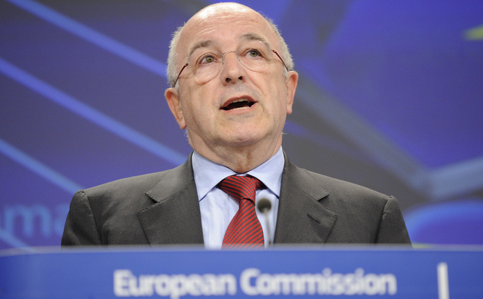 Vicepreşedintele Comisiei Europene, Joaquin Almunia. (JOHN THYS / AFP / Getty Images)