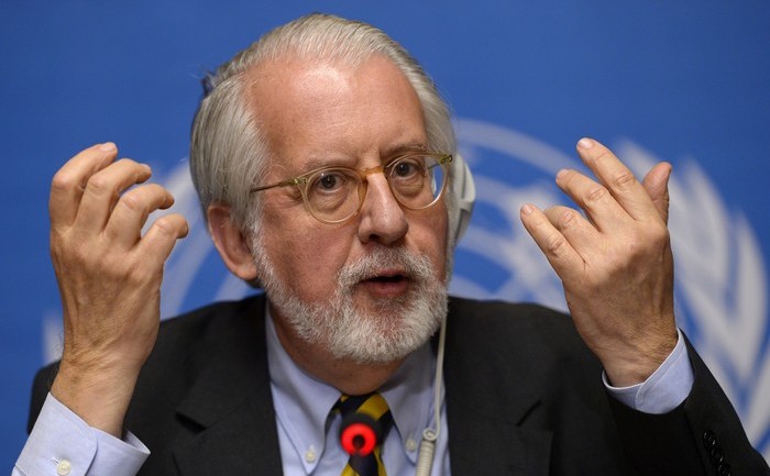 Seful Comisiei ONU pentru drepturile omului, Paulo Pinheiro. (FABRICE COFFRINI / AFP / Getty Images)
