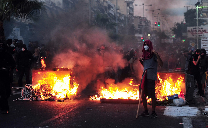 Proteste în Grecia, 18 septembrie 2013.