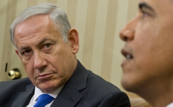 Premierul israelian Benjamin Netanyahu  alături de Barack Obama.