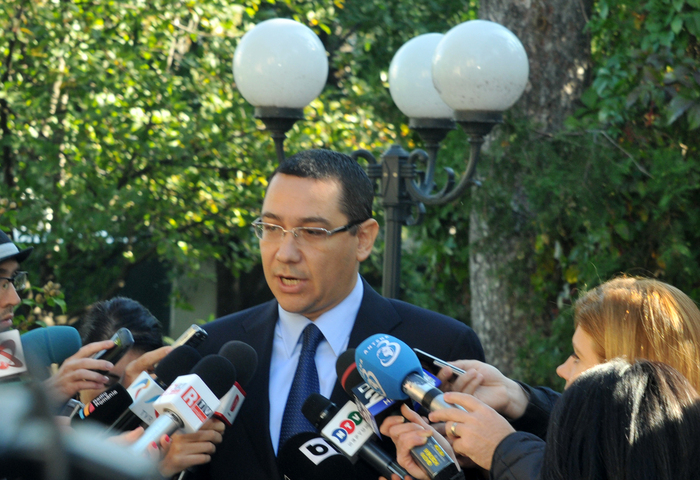 Declaraţii de presă la sediul PSD 1. În imagine, Victor Ponta