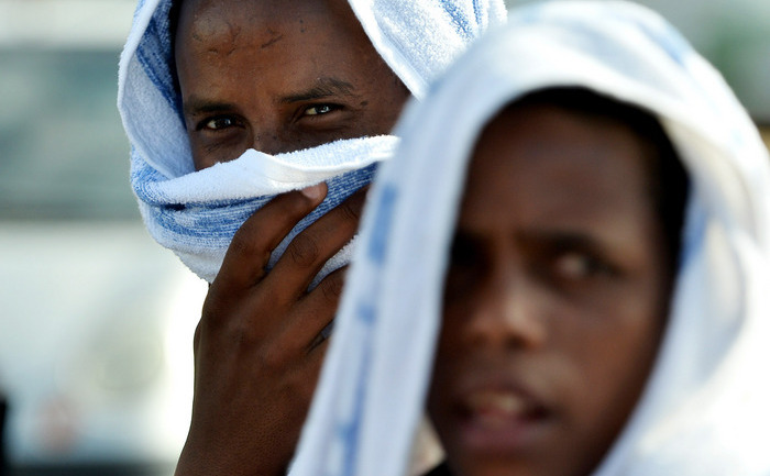 Imigranţi în Lampedusa, Italia. (Tullio M. Puglia / Getty Images)