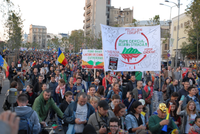 Proteste împotriva proiectului Roşia Montana în Bucureşti, 20 octombrie 2013