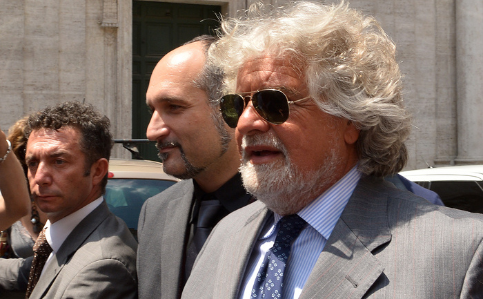 Liderul M5S, Beppe Grillo. (ALBERTO PIZZOLI / AFP / Getty Images)