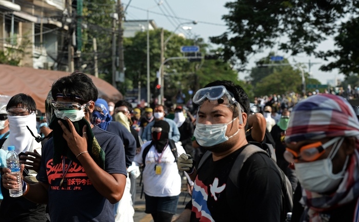 Proteste anti-guvernamentale în Tailanda. (CHRISTOPHE ARCHAMBAULT / AFP / Getty Images)