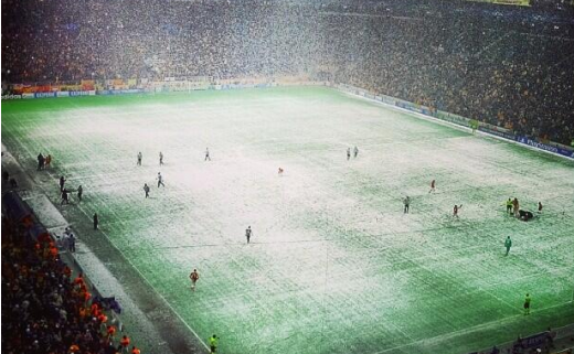 Galatasaray - Juventus întrerupte de ninsoare.