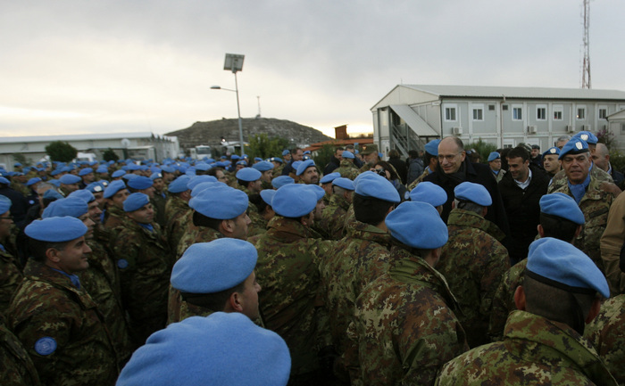 Soldaţi din forţa ONU de menţinere a păcii din Liban (UNIFIL) (MAHMOUD ZAYYAT / AFP / Getty Images)