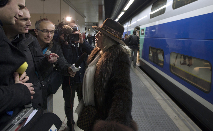 Inaugurarea ultimei porţiuni a liniei de tren de mare viteză care leagă Spania de Franţa. (JOEL SAGET / AFP / Getty Images)