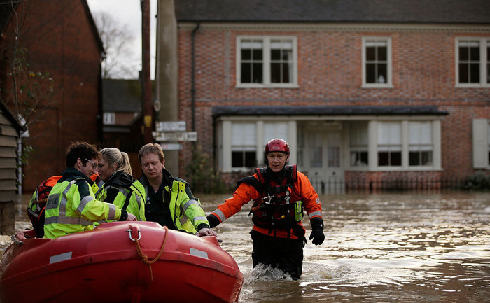 Inundaţii în Marea Britanie de Craciun.  25 decembrie 2013 (Matthew Lloyd / Getty Images)