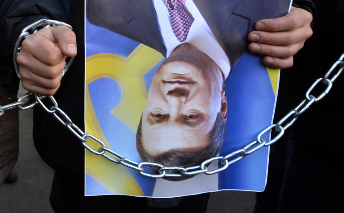 Imagine de la protestele anti Ianukovici, Kiev.