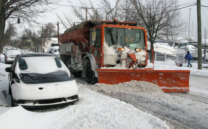 Iarnă cu furtună de zăpadă şi temperaturi joase.  3 ianuarie 2014,  New York, SUA