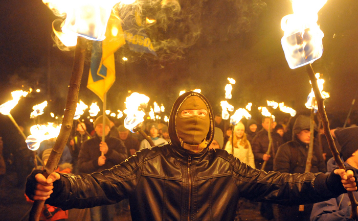 Protest anti-guvern în Ucraina (YURIY DYACHYSHYN / AFP / Getty Images)