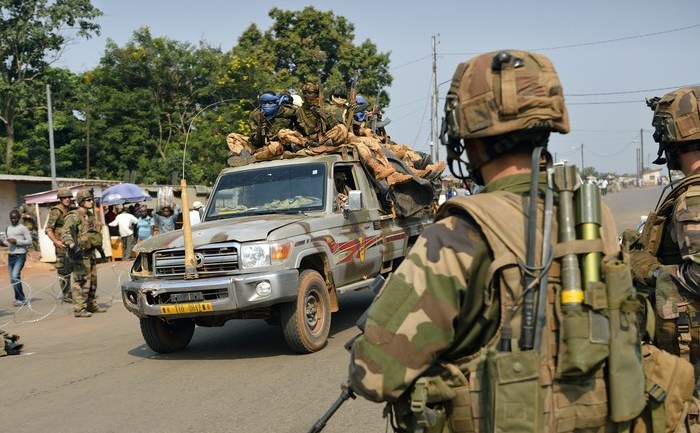 Soldaţii francezi din Republica Central Africană.