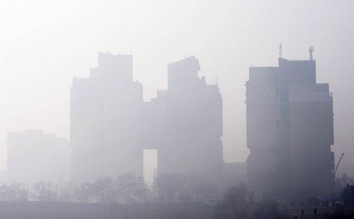 Sofia în ceaţă, 6 ianuarie 2014