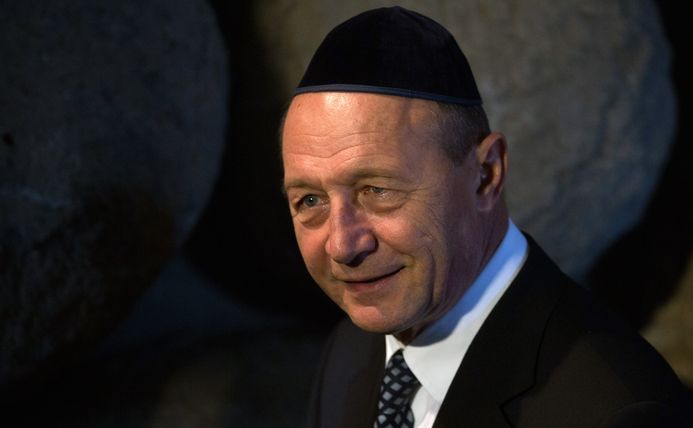 Traian Băsescu în Israel, 20 ianuarie 2014 (MENAHEM KAHANA / AFP / Getty Images)