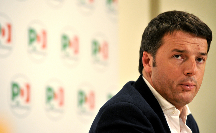 Preşedintele Consiliului de miniştri italian Matteo Renzi. (TIZIANA FABI / AFP / Getty Images)