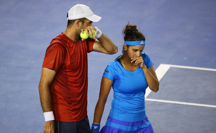 Perechea formată din tenismanul român Horia Tecău şi jucătoarea indiană  Sania Mirza.