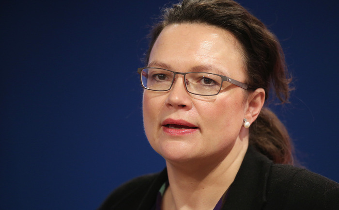 Ministrul muncii şi problemelor sociale Andrea Nahles  (SPD). (Sean Gallup / Getty Images)