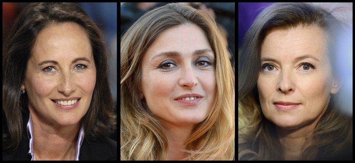 Cele trei graţii ale lui Hollande - Segolene Royal (S), Julie Gayet (C), Valerie Trierweiler (D)