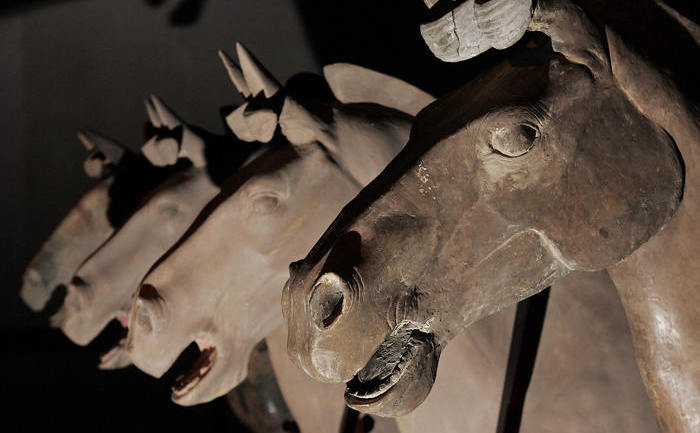 Cai de teracotă, China, British Museum