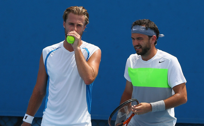 Perechea formată din tenismanul român Florin Mergea şi austriacul  Oliver Marach. (Mark Kolbe / Getty Images)