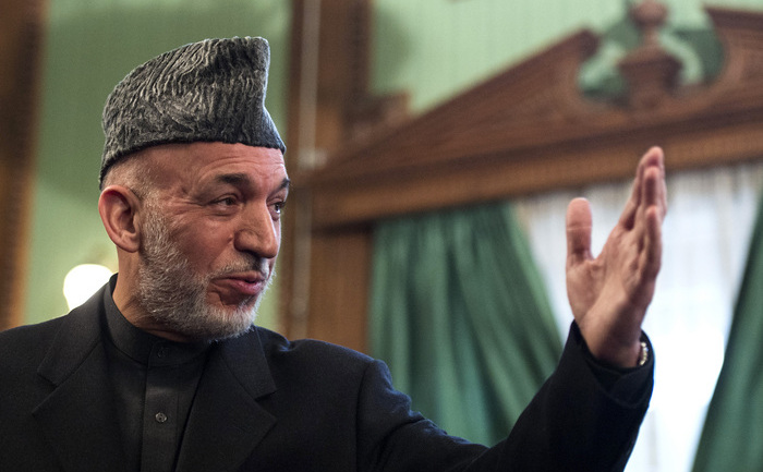 Preşedintele afgan Hamid Karzai.