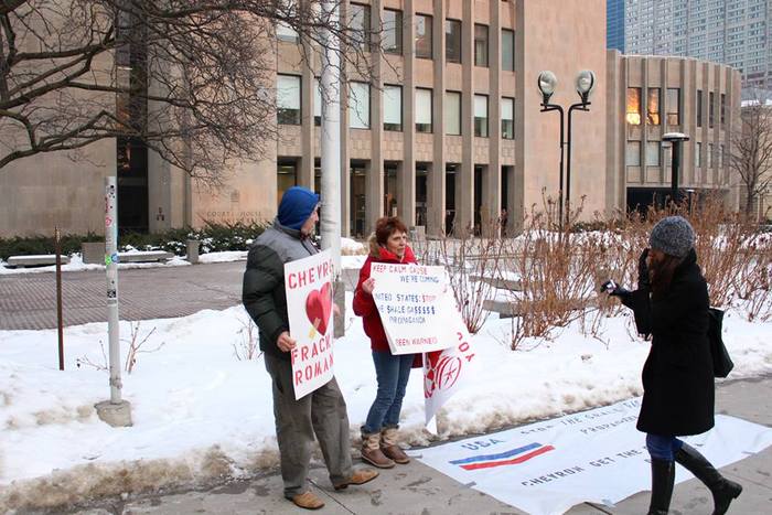 Protest la ambasada SUA Toronto Feb 14