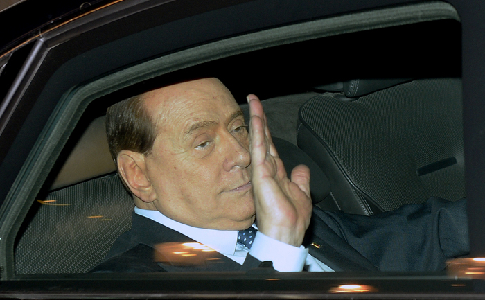 Silvio Berlusconi după întâlnirea cu preşedintele Giorgio Napolitano la Palatul Quirinale, 15 februarie 2014