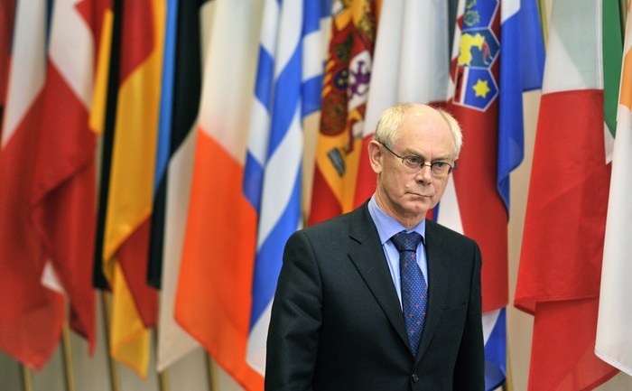 Preşedintele Consiliului European, Herman van Rompuy.