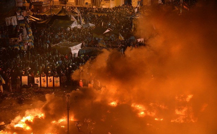 Protest anti-guvernamental în Kiev