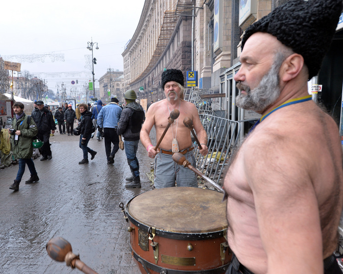 Cazaci cheamă lumea la proteste, Kiev, 20 februarie 2014