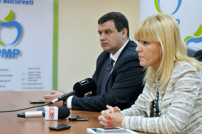 Conferinţă de presă la sediul PMP susţinută de Eugen Tomac, preşedinte şi Elena Udrea, vicepreşedinte PMP