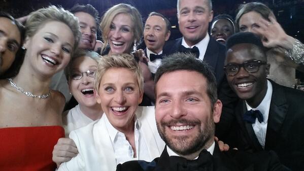 Selfie-ul Ellenei DeGeneres la Oscar 2014.