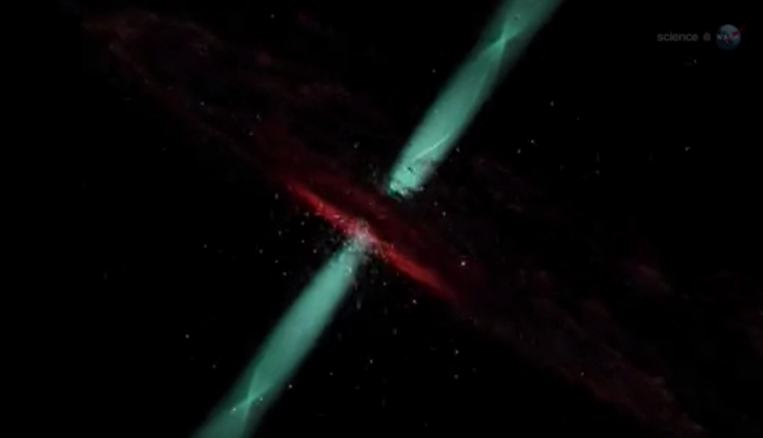 Imaginea a Căii Lactee printr-un spectru de lumină înalt, capturat cu telescopul Fermi Gamma-Ray.