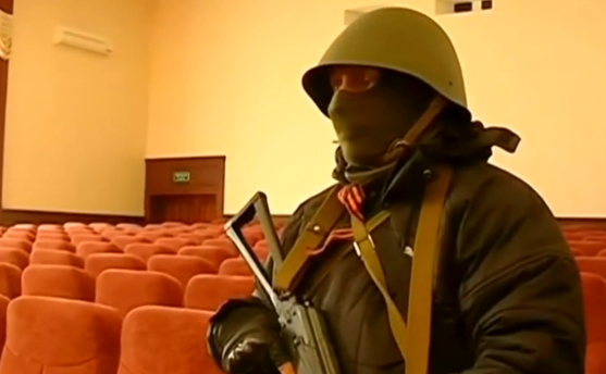 Miliţiile pro-Rusia din Lugansk.