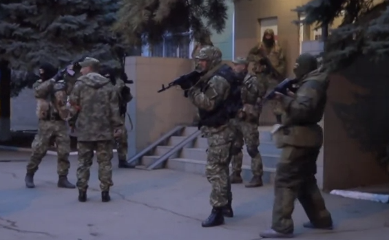 Forţele speciale ruseşti din Kromatorsk, Ucraina.