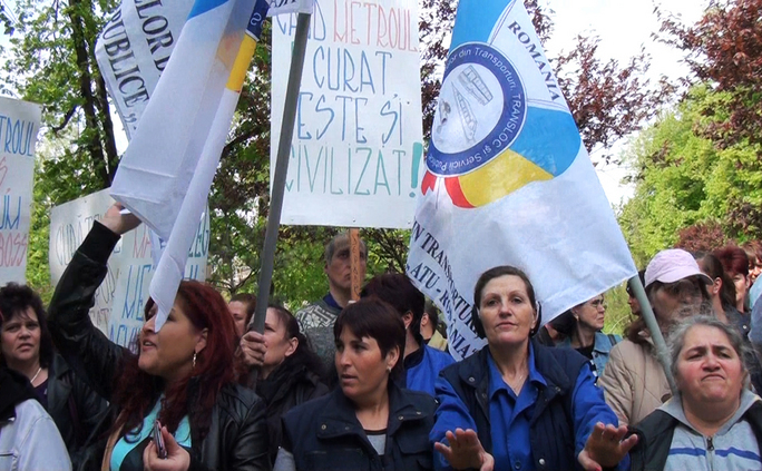 Protestul al angajaţilor Romprest, 15 aprilie 2014