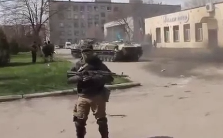 Forţele speciale ruse din Sloviansk. Ucraina.