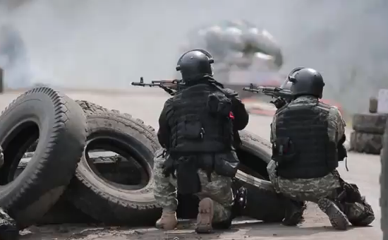 Forţele speciale ucrainene în Sloviansk, Ucraina.
