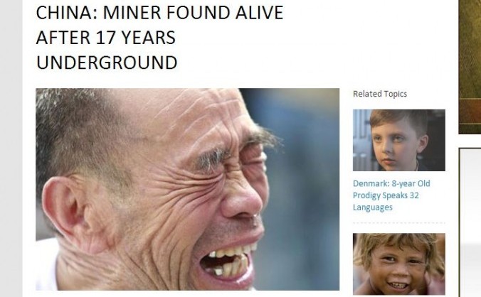 Stire falsă despre un miner care a stat închis 17 ani într-o mină