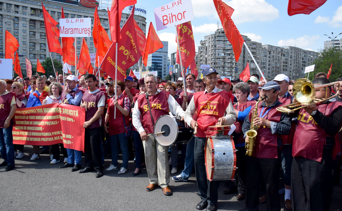 Protestul lucrătorilor poştali, 11mai 2014, Piaţa Victoriei